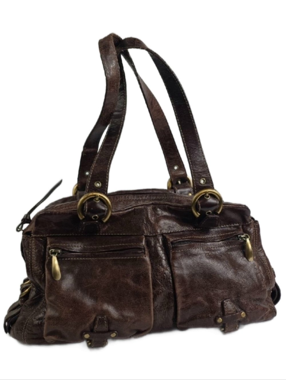 Vintage Francesco Biasia Fiocchi Italy Genuine Leather Women's Handbag